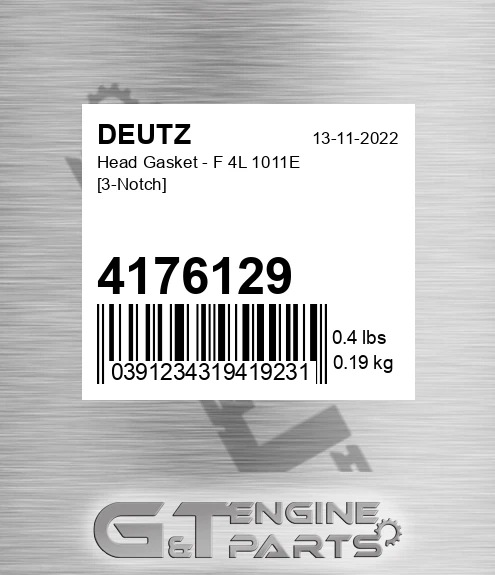 4176129 DEUTZ Head Gasket - F 4l 1011e [3-notch]