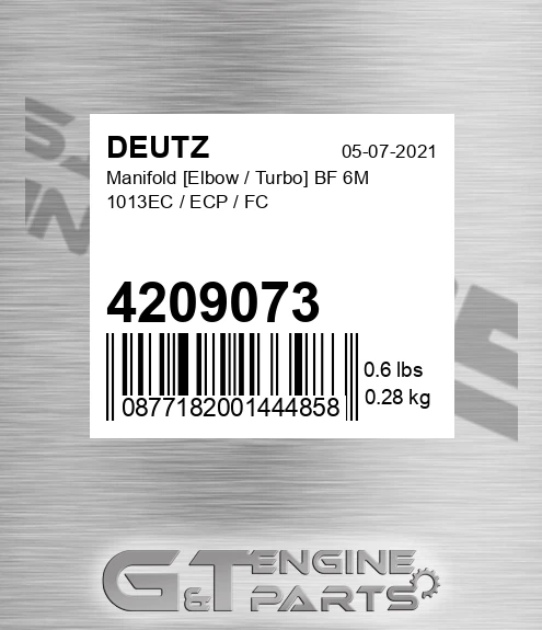 4209073 DEUTZ Manifold [elbow / Turbo] Bf 6m 1013ec / Ecp / Fc