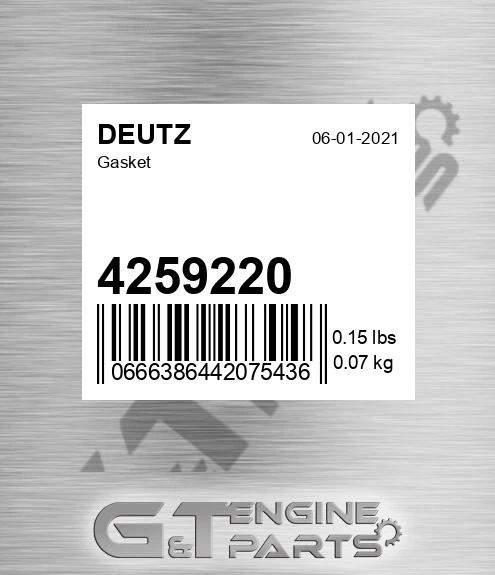 4259220 DEUTZ Gasket