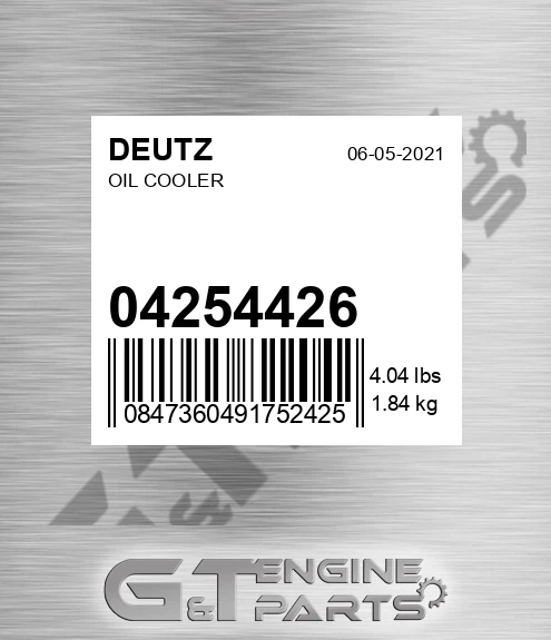 04254426 DEUTZ Oil Cooler