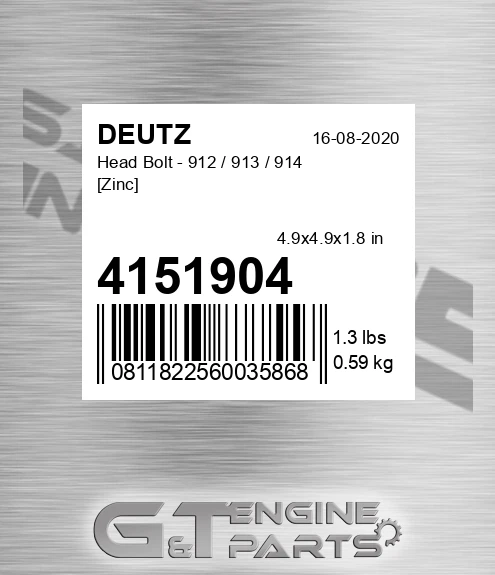 4151904 DEUTZ Head Bolt - 912 / 913 / 914 [zinc]