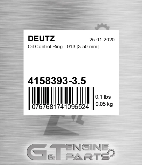 4158393-3.5 Oil Control Ring - 913 [3.50 Mm]
