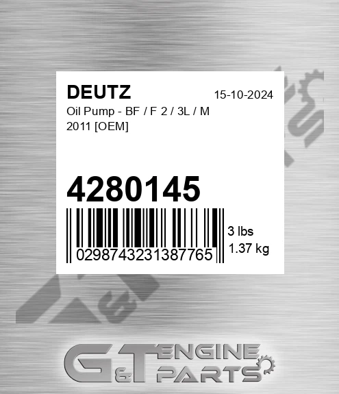 4280145 DEUTZ Oil Pump - Bf / F 2 / 3l / M 2011 [oem]