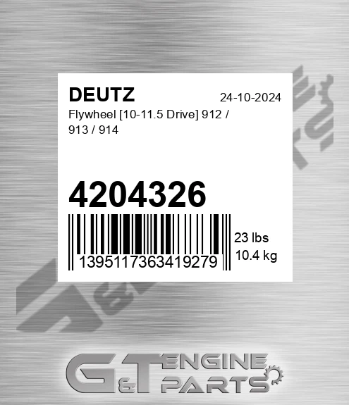 4204326 DEUTZ Flywheel [10-11.5 Drive] 912 / 913 / 914