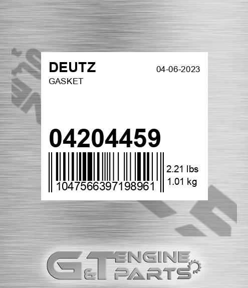04204459 DEUTZ Gasket
