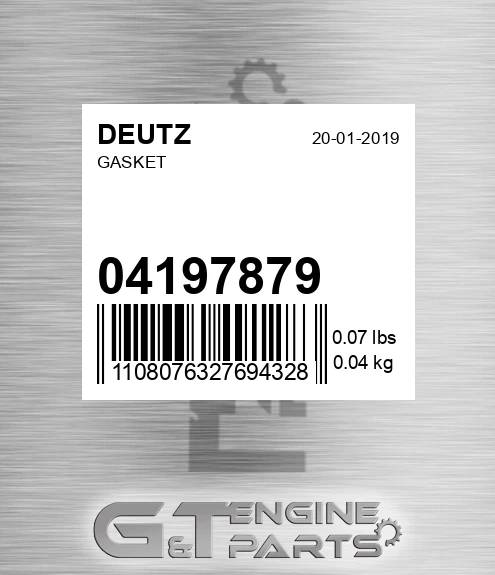 04197879 DEUTZ Gasket