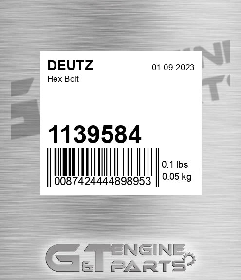 1139584 Hex Bolt for DEUTZ