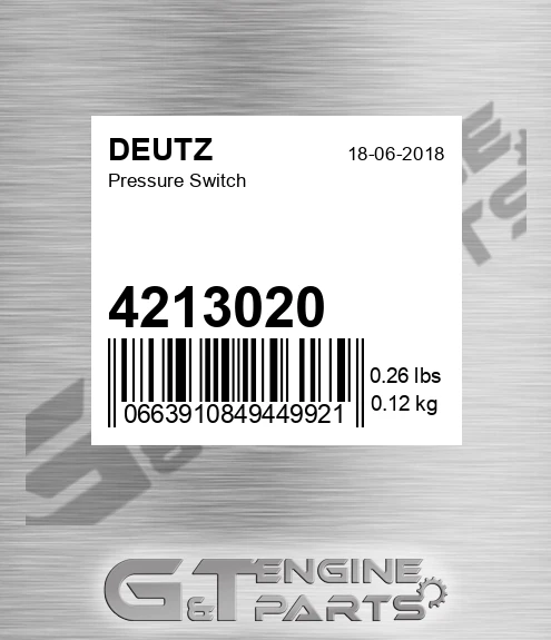 4213020 DEUTZ Pressure Switch