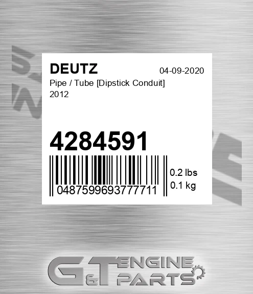 4284591 Pipe / Tube [dipstick Conduit] 2012