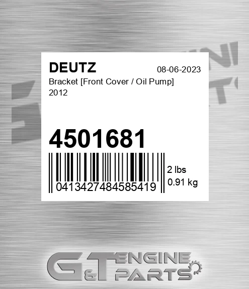 4501681 DEUTZ Bracket [front Cover / Oil Pump] 2012