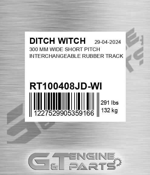 RT100408JD-WI 300 Mm Wide Short Pitch Interchangeable Rubber Track
