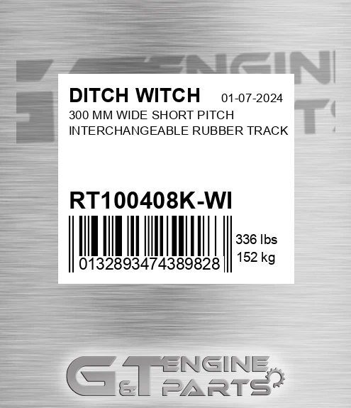 RT100408K-WI 300 Mm Wide Short Pitch Interchangeable Rubber Track