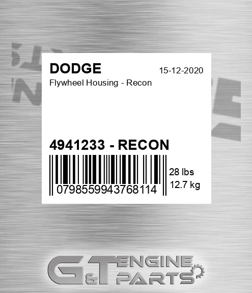 4941233 - RECON Flywheel Housing - Recon