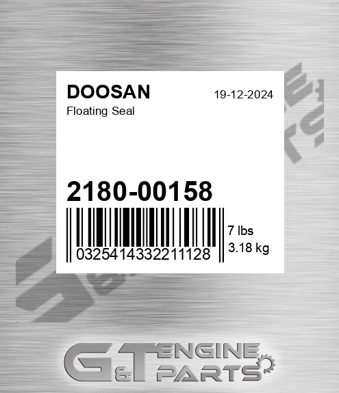 2180-00158 Floating Seal for DOOSAN