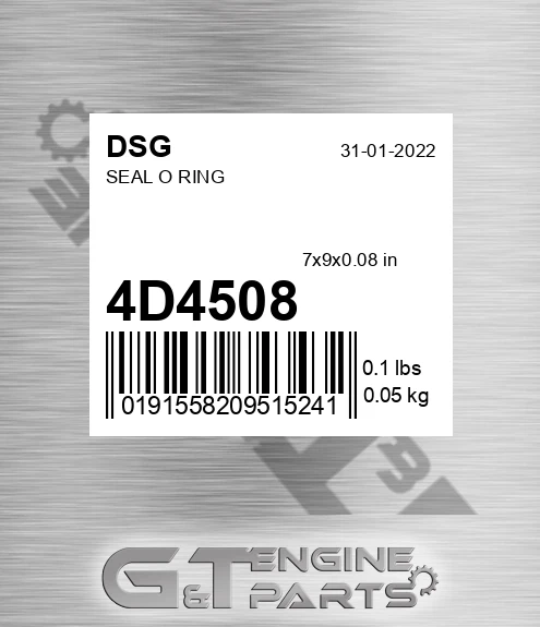4D4508 DSG Seal O Ring