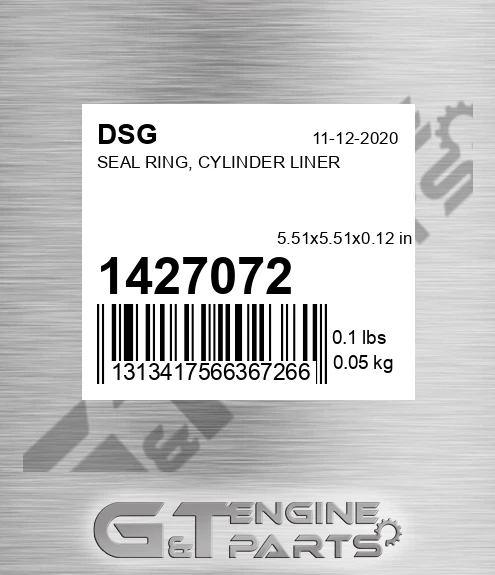 1427072 Seal Ring, Cylinder Liner