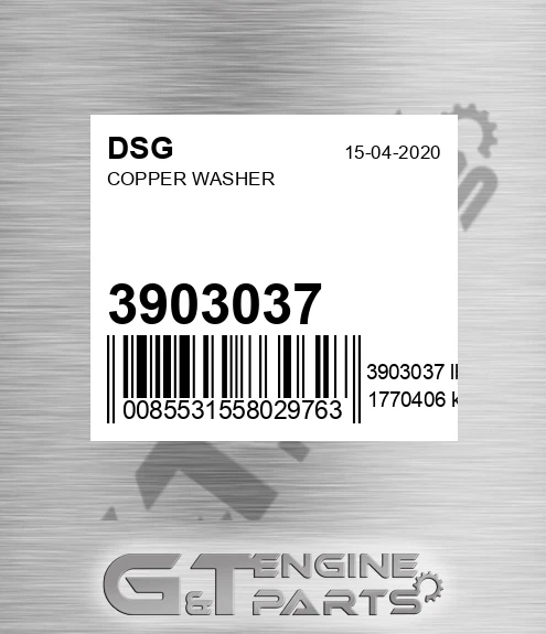 3903037 DSG Copper Washer