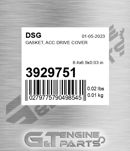 3929751 Gasket, Acc Drive Cover