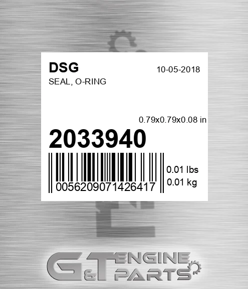 2033940 DSG Seal, O-ring