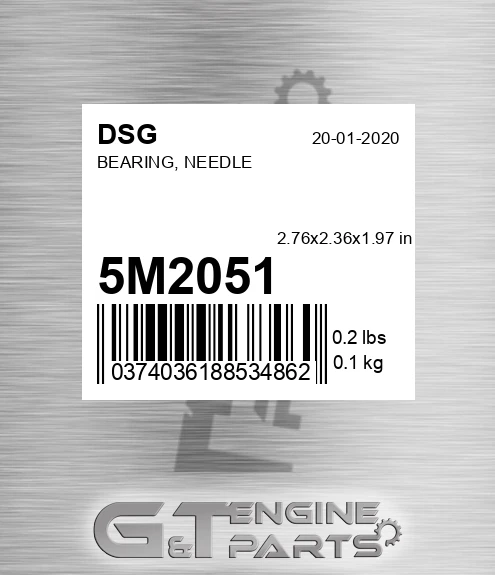 5M2051 Bearing, Needle