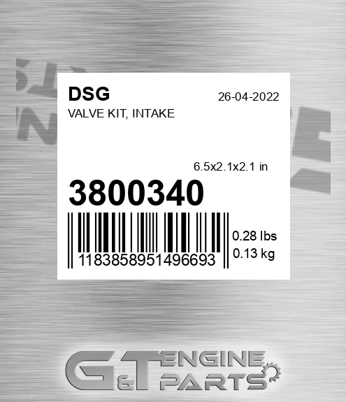3800340 Valve Kit, Intake