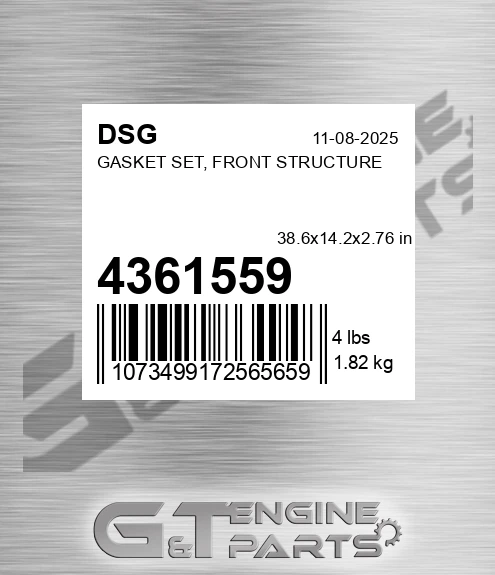 4361559 Gasket Set, Front Structure