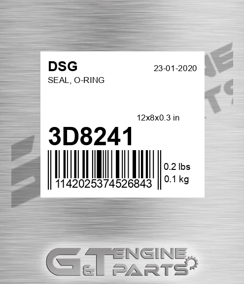 3D8241 Seal, O-ring