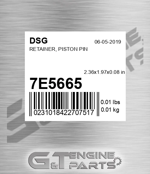 7E5665 Retainer, Piston Pin