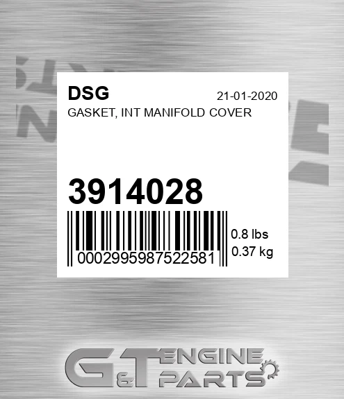 3914028 Gasket, Int Manifold Cover