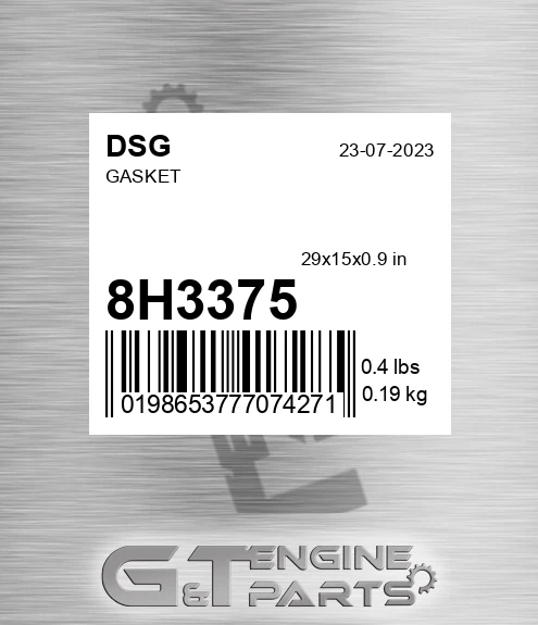 8H3375 Gasket