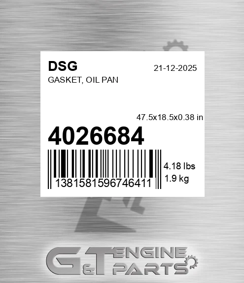 4026684 Gasket, Oil Pan