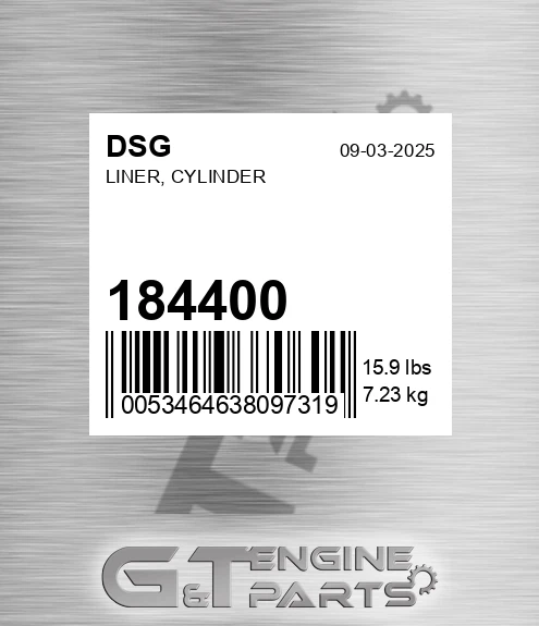 184400 Liner, Cylinder