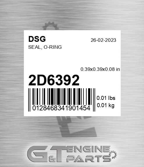 2D6392 Seal, O-ring