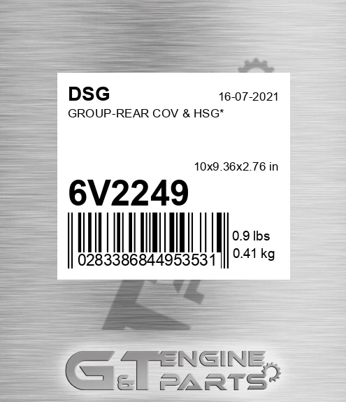 6V2249 Group-rear Cov & Hsg*