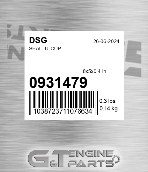 0931479 Seal, U-cup