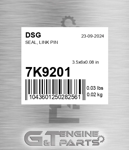 7K9201 Seal, Link Pin