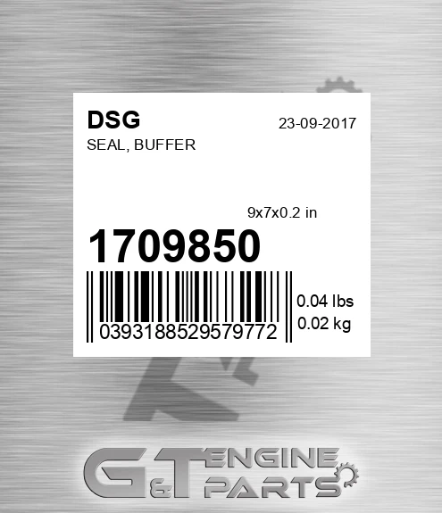 1709850 DSG Seal, Buffer