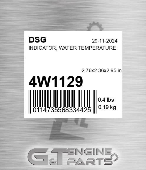 4W1129 Indicator, Water Temperature