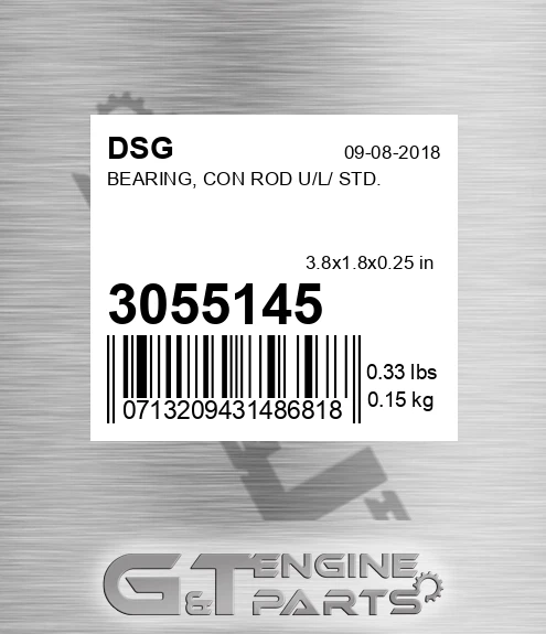 3055145 Bearing, Con Rod U/l/ Std.