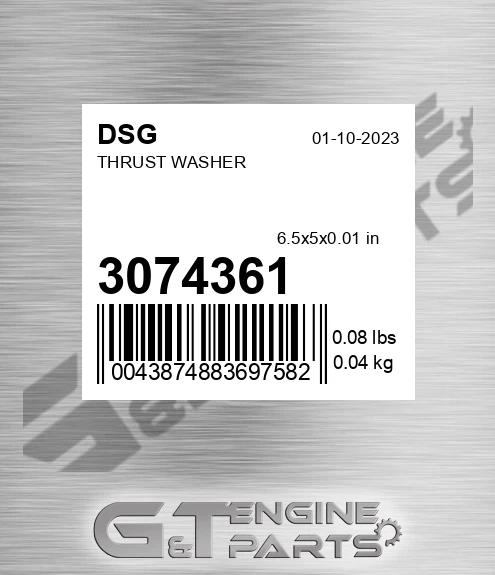 3074361 DSG Thrust Washer