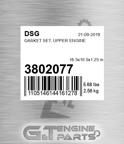 3802077 Gasket Set, Upper Engine
