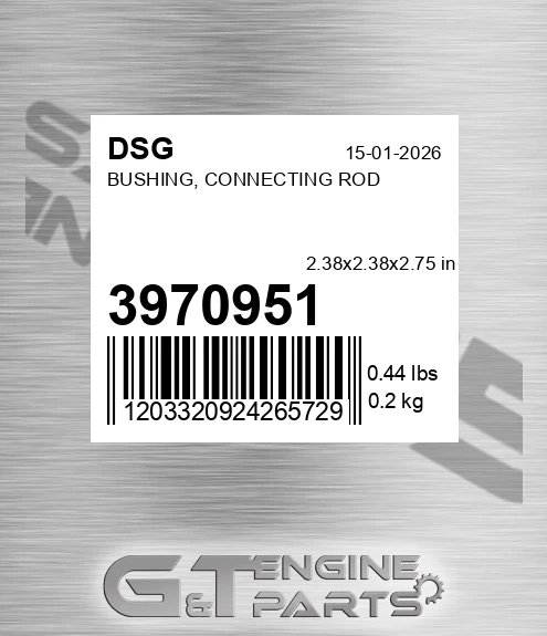 3970951 DSG Bushing, Connecting Rod