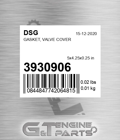3930906 Gasket, Valve Cover