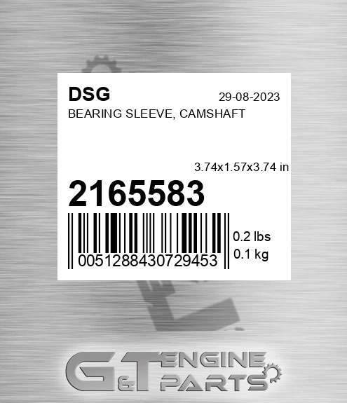 2165583 Bearing Sleeve, Camshaft