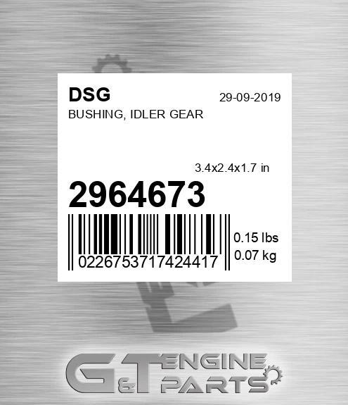 2964673 Bushing, Idler Gear
