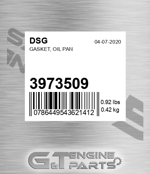 3973509 DSG Gasket, Oil Pan