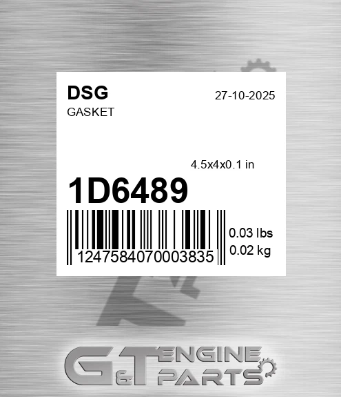 1D6489 Gasket