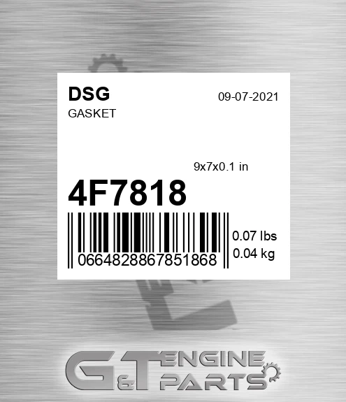 4F7818 Gasket