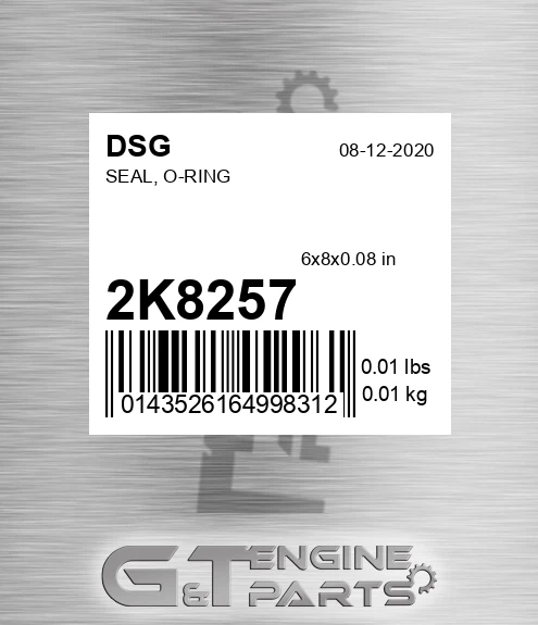 2K8257 DSG Seal, O-ring