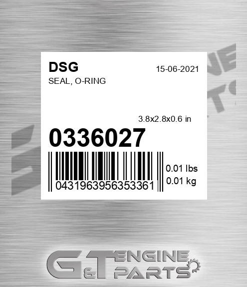 0336027 Seal, O-ring